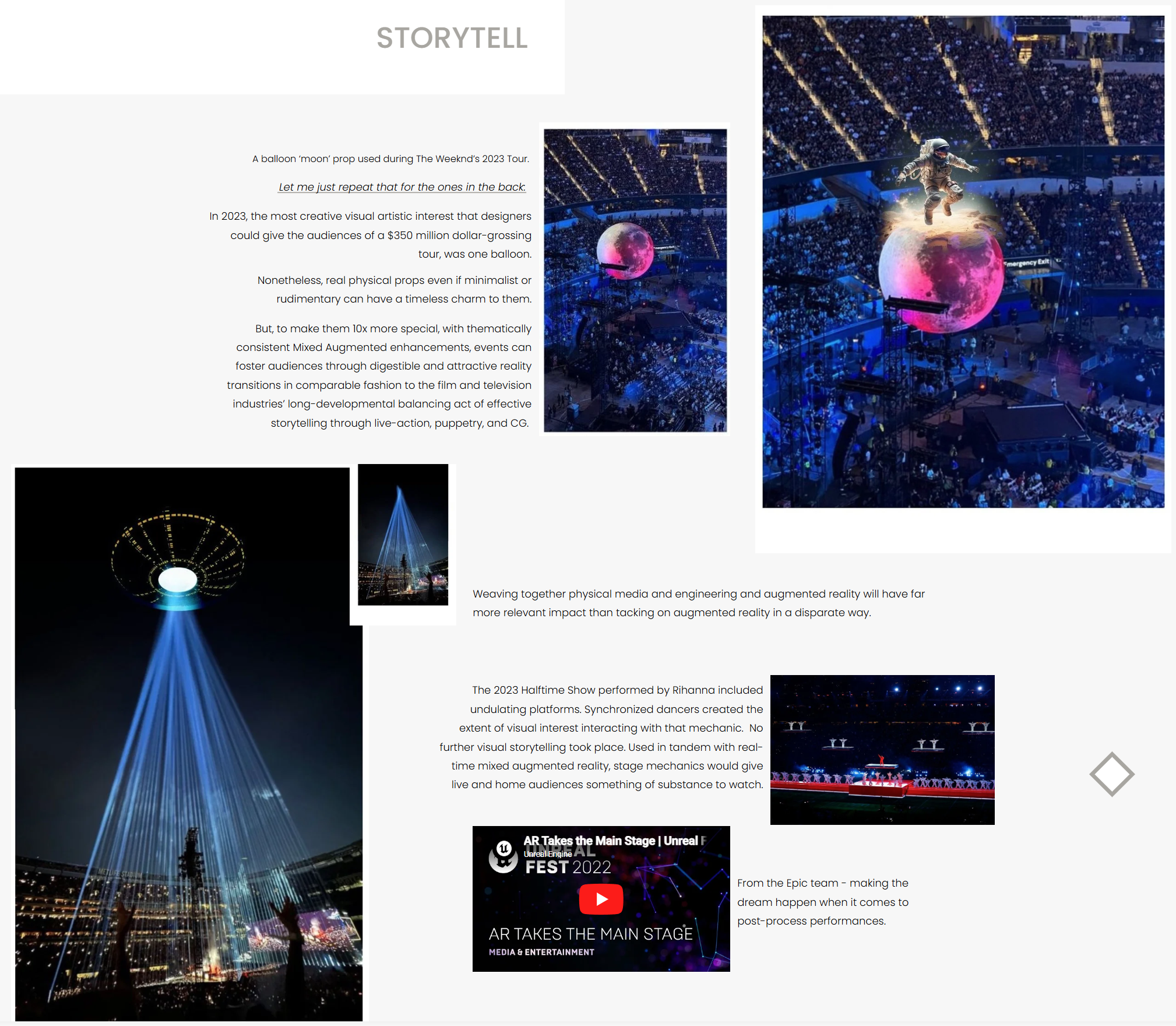 Live staging — reference screenshot